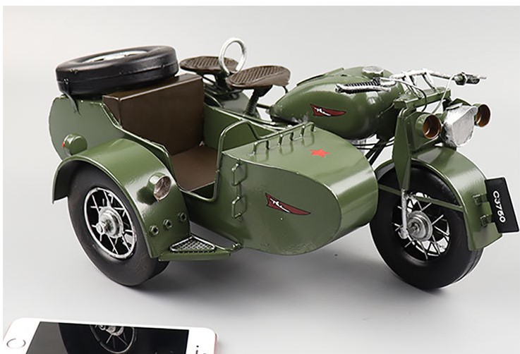 mo hinh sidecar 3 banh co dien