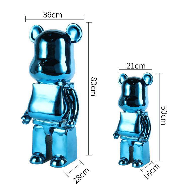 Gấu Bear mạ điện sang chảnh trang trí phòng khách