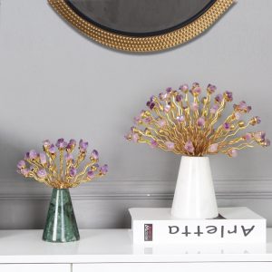 Decor bình hoa đá thạch anh