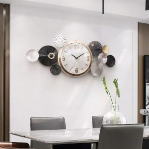 Tranh đồng hồ treo tường bằng kim loại
