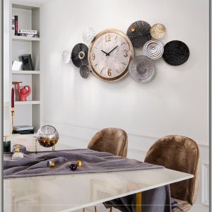 Tranh đồng hồ treo tường bằng kim loại