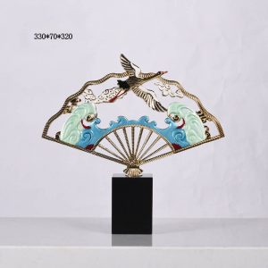 Quạt họa tiết chim hạc đẹp mắt