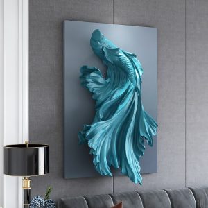 Tranh cá Betta chạm nổi