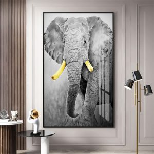 Tranh sơn dầu con voi