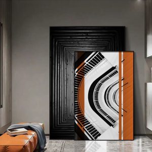 Cặp tranh trìu tượng kiến trúc