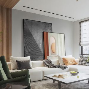 Cặp tranh trìu tượng kiến trúc