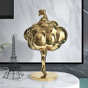 Tượng cô gái để kệ trang trí