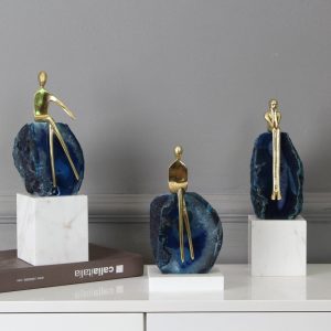 Bộ 3 đá trừu tượng trang trí kệ tivi