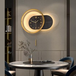 Đồng hồ treo tường kết hợp đèn Led