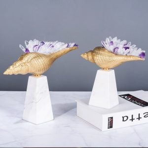 ốc biển gắn đá thạch anh