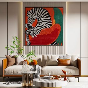 Tranh con ngựa khổ vuông trang trí được ưa chuộng