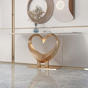 Bàn Conlose trang trí hình tim đẹp