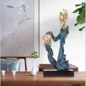 Bàn tay Phật trang trí chất liệu đồng