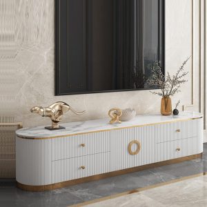 Bộ kệ Tivi và bàn trà mặt đá phiến chất liệu bền bỉ