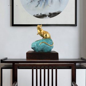 Chuột tiền vàng bằng đồng mang ý nghĩa phong thủy