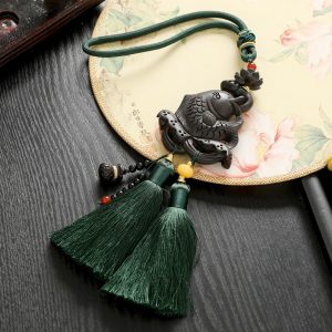 Khánh treo ô tô cá chép phong thủy điêu khắc thủ công