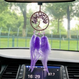 Dây treo oto Dreamcatcher lông vũ không thể thiếu