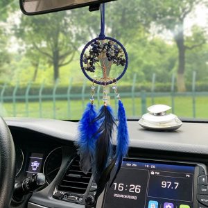 Dây treo oto Dreamcatcher lông vũ không thể thiếu