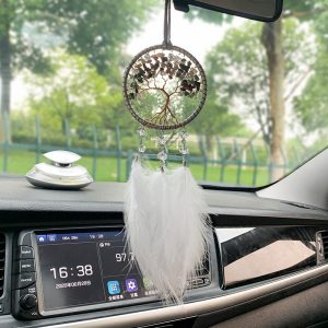 Dây treo oto Dreamcatcher lông vũ không thể thiếu