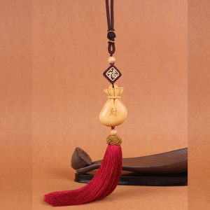 Dây treo phong thủy xe hơi túi tiền may mắn