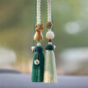 Dây treo xe ô tô hình đầu hươu cầu bình an