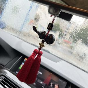 Dây treo xe oto Hồ Lô gỗ mun cầu bình an