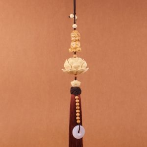 Dây treo xe ô tô Phật tọa hoa sen cầu bình an