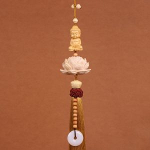 Dây treo xe ô tô Phật tọa hoa sen cầu bình an