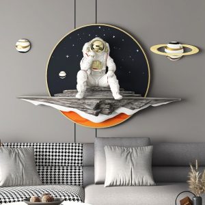 Tranh 3D phi hành gia vũ trụ chất liệu FRP
