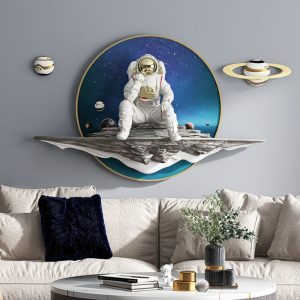 Tranh 3D phi hành gia vũ trụ chất liệu FRP