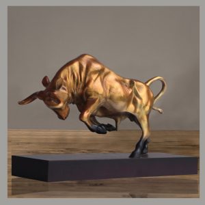 Tượng bò tót chất liệu đồng