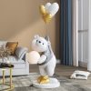 Tượng decor gấu béo ôm đèn led để sàn