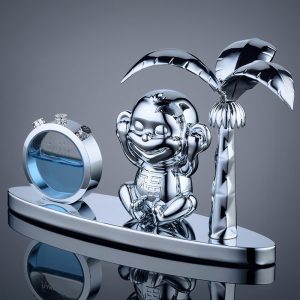 Tượng khỉ kết hợp nước hoa trang trí oto