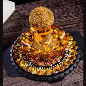 Tượng Phật Như Lai nạm đá để oto trang trí