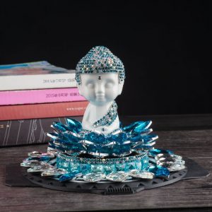 Tượng Phật Như Lai nạm đá để oto trang trí