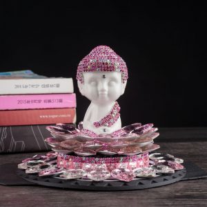 Tượng Phật Như Lai nạm đá để oto trang trí