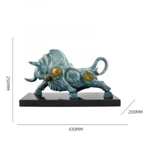 Tượng bò tót tài chính thịnh vượng, may mắn