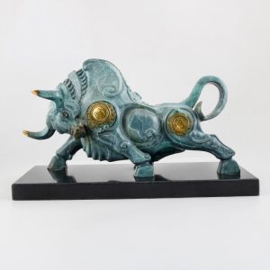 Tượng bò tót tài chính thịnh vượng, may mắn