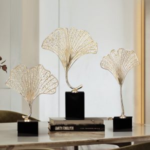 Đồ trang trí lá bạch quả bằng đồng