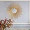 Gương decor mặt trời treo tường
