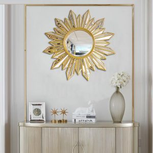 Gương trang trí hình mặt trời sang trọng thiết kế cầu kì