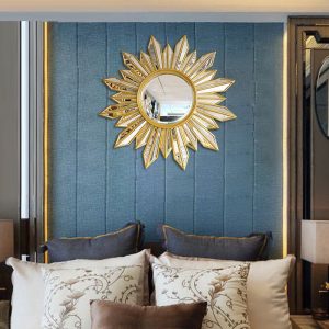 Gương trang trí hình mặt trời sang trọng thiết kế cầu kì