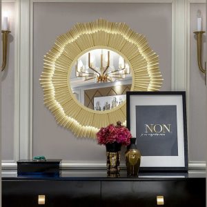 Mẫu Gương trang trí nhà hàng, khách sạn thiết kế đơn giản