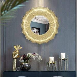 Mẫu Gương trang trí nhà hàng, khách sạn thiết kế đơn giản