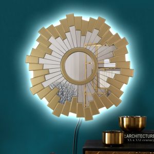 Mẫu Gương treo tường mạ vàng đẹp