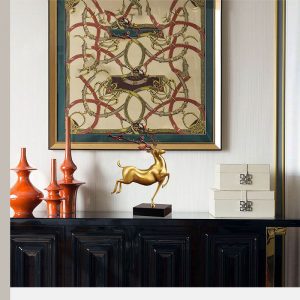 Hươu Sika để bàn bằng đồng nguyên chất