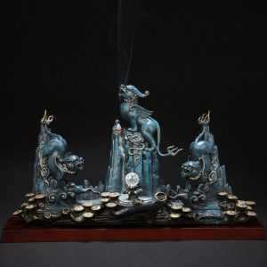 Tỳ hưu kết hợp lư trầm hương thác khói chảy ngược