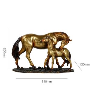 Tượng ngựa mẫu tử phong thủy để bàn làm việc