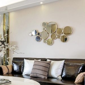 Mẫu phù điêu kết hợp gương treo tường