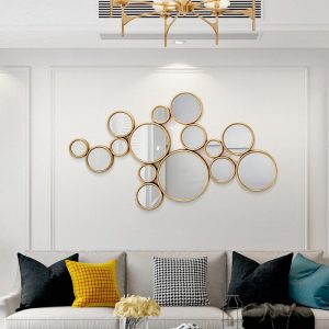 Mẫu phù điêu kết hợp gương treo tường